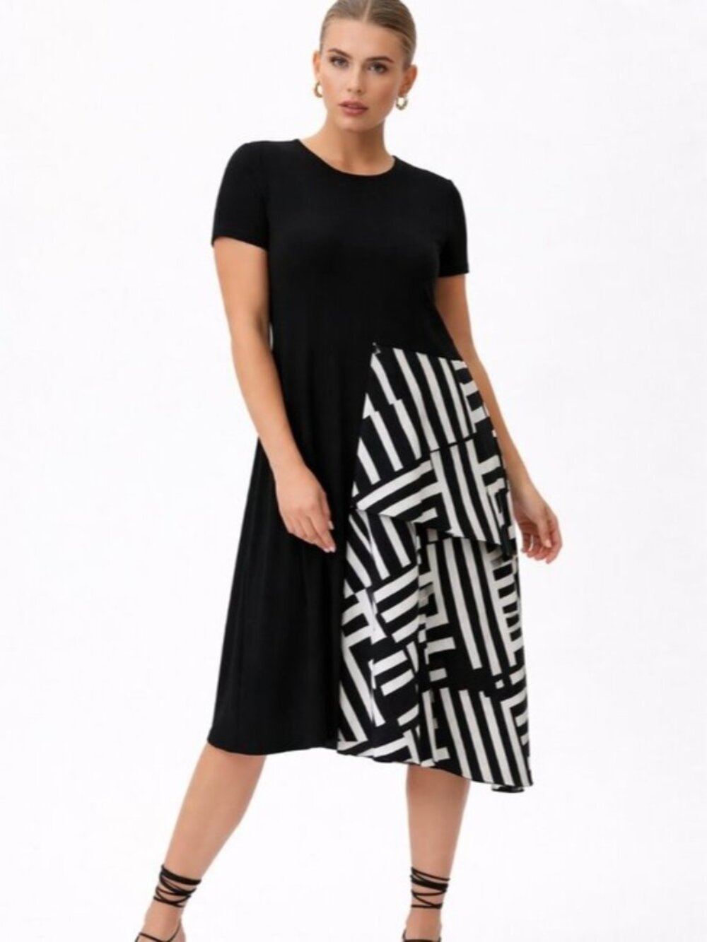 Joseph Ribkoff Ruffle Hem Printed Dress